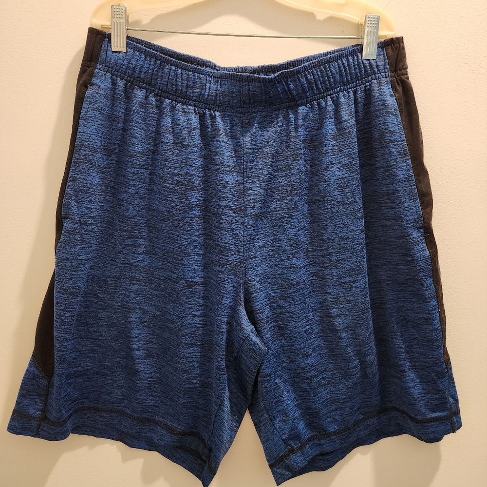 Blue and Black Men's Athletic Shorts